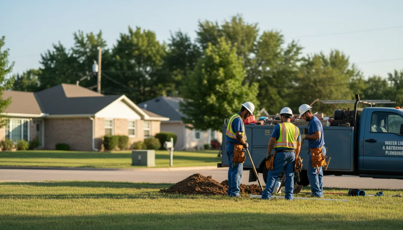 Residential water line and bathroom plumbing service in Terril, IA